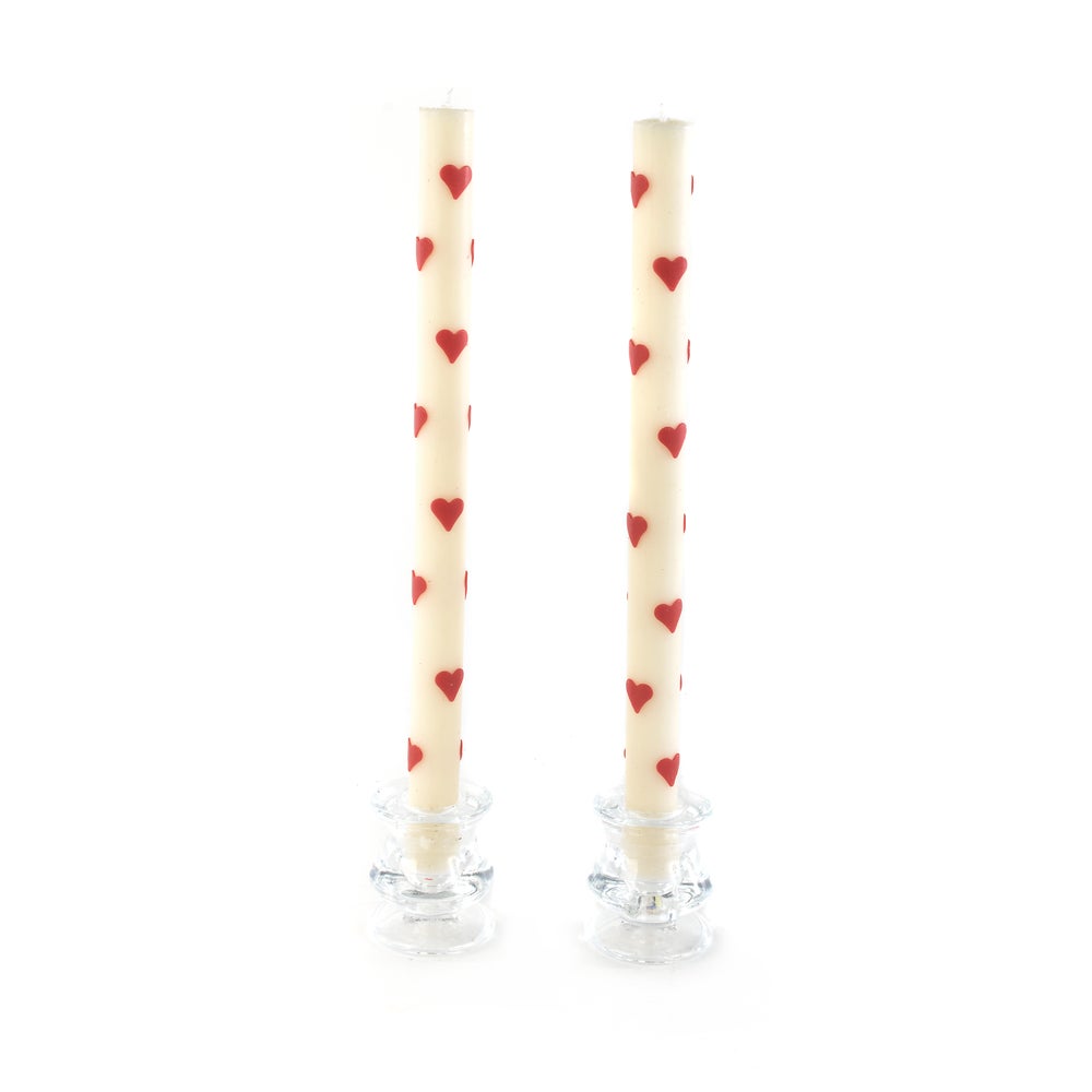 Heart Dinner Candles, Set of 2 mackenzie-childs Panama imagen 1