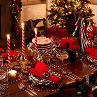 Candy Cane Dinner Candles, Set of 2