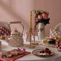 Pink Hearts Dinner Candles, Set of 2