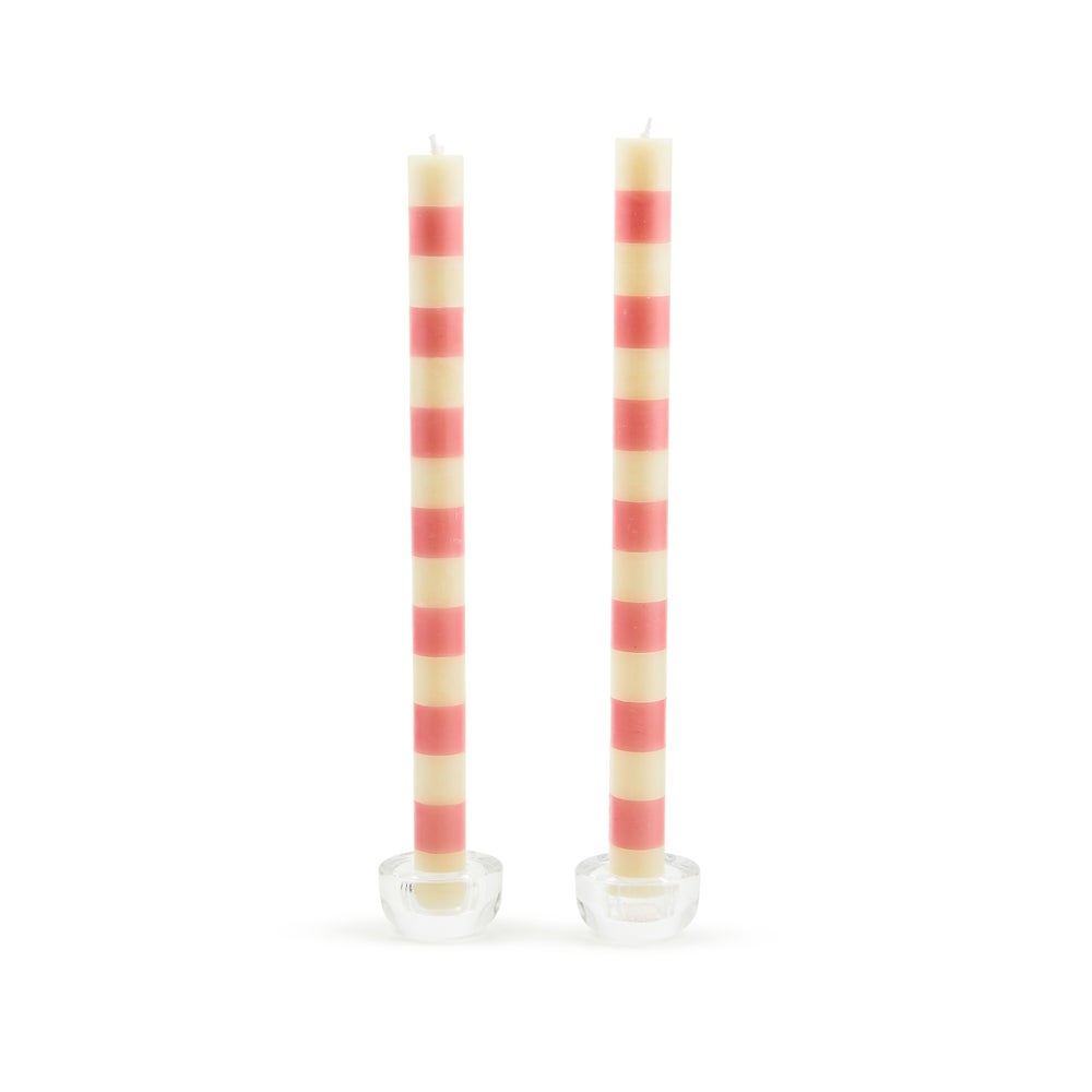 Bands Pink Dinner Candles, Set of 2 mackenzie-childs Panama imagen 1 Bands Pink Dinner Candles, Set of 2 mackenzie-childs Panama imagen 1