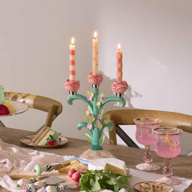 Pink Mini Dinner Candles, Set of 6 image number 1