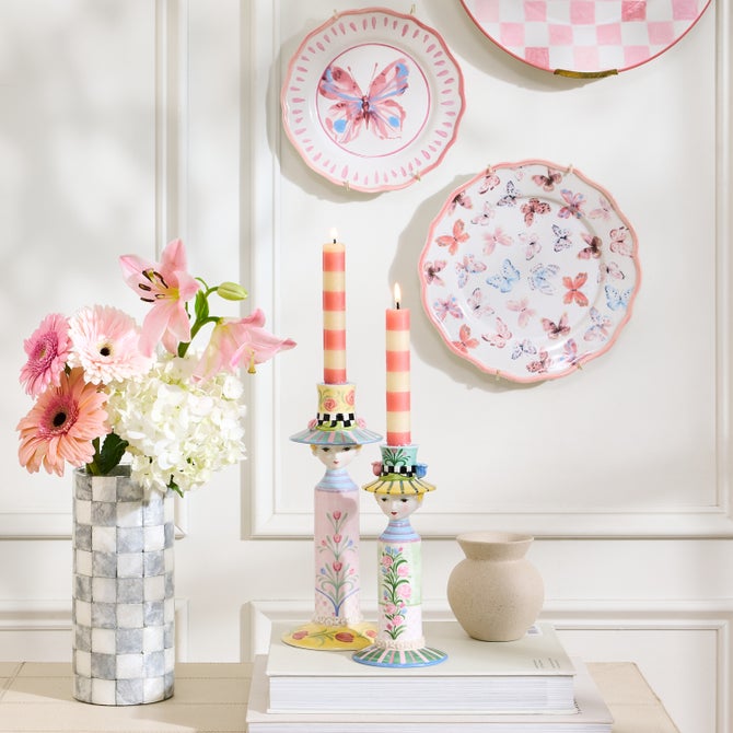 Pink Mini Dinner Candles, Set of 6 image number 3