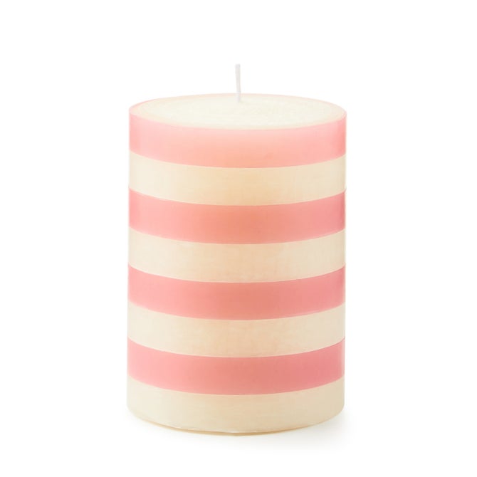 Pink Bands 4" Pillar Candle image number 0