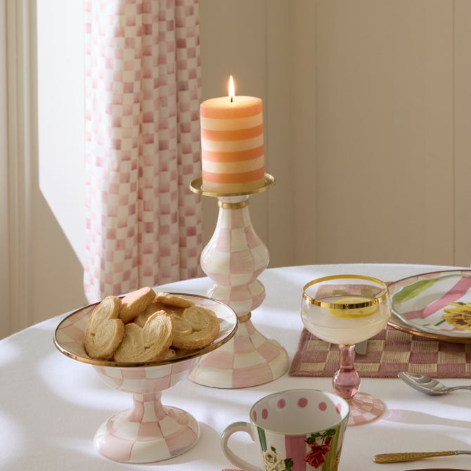 Pink Hearts 4" Pillar Candle image number 2