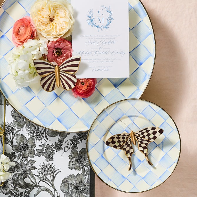 Courtly Check & Stripe Butterfly Trio image number 2