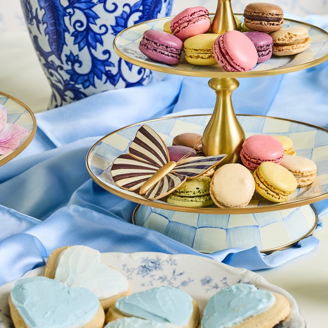 Courtly Check & Stripe Butterfly Trio image number 3