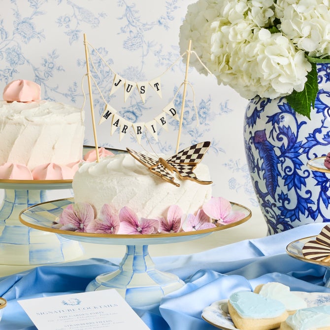 Courtly Check & Stripe Butterfly Trio image number 4