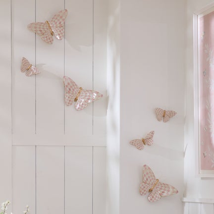 Rosy Check Butterfly Wall Decor