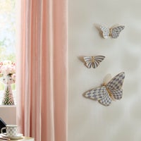Violet Check Butterfly Wall Decor