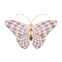 Violet Check Butterfly Wall Decor