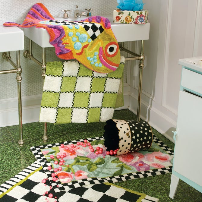 Courtly Check Standard Bath Rug image number 4