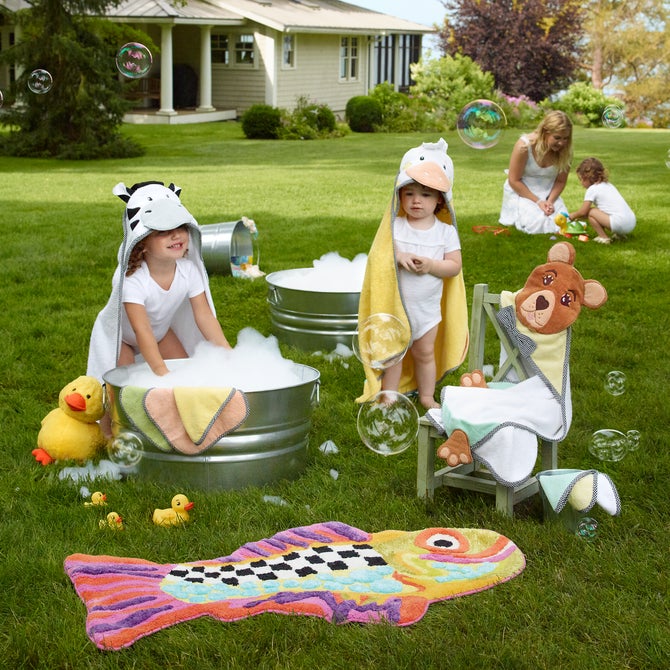 Happy Fish Bath Rug image number 1