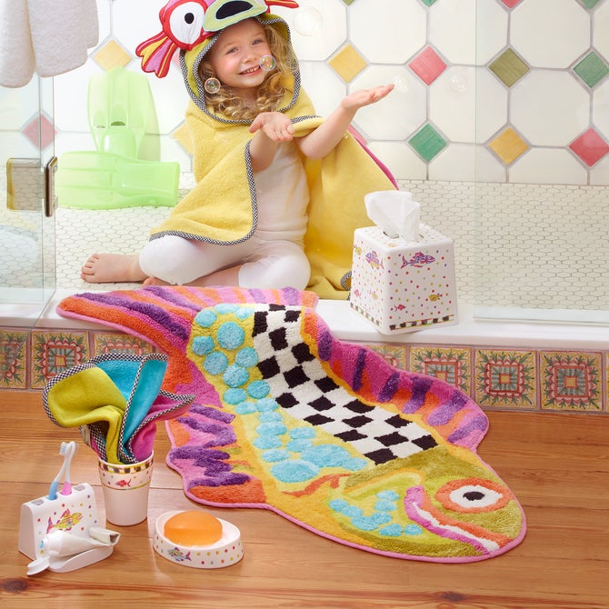 Happy Fish Bath Rug image number 4