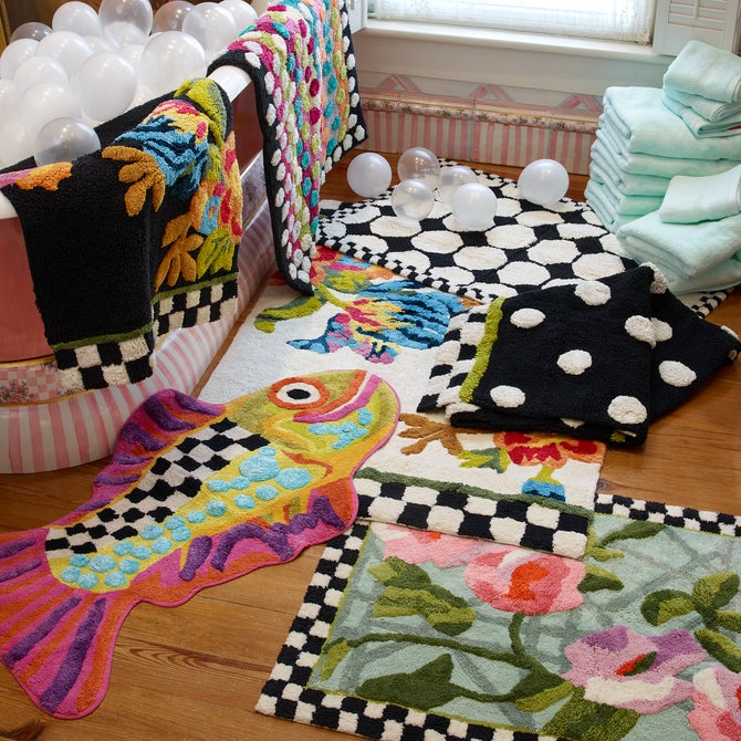 Happy Fish Bath Rug image number 2
