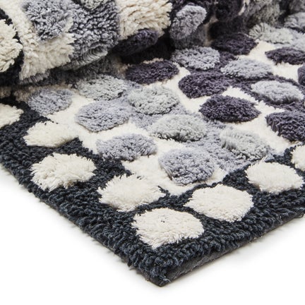 Stripe & Dot Grey Bath Rug
