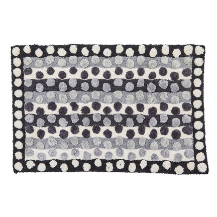 Stripe & Dot Grey Bath Rug