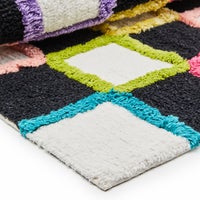 Check Multi Color Bath Rug