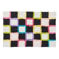 Check Multi Color Bath Rug