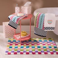 Rainbow Micro Check Bath Rug
