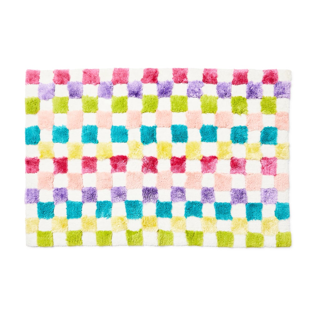 Rainbow Micro Check Bath Rug mackenzie-childs Panama imagen 1