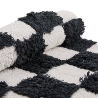Checkerboard Black Bath Rug