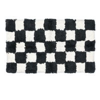 Checkerboard Black Bath Rug