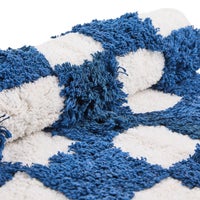 Checkerboard Navy Bath Rug