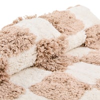 Checkerboard Taupe Bath Rug