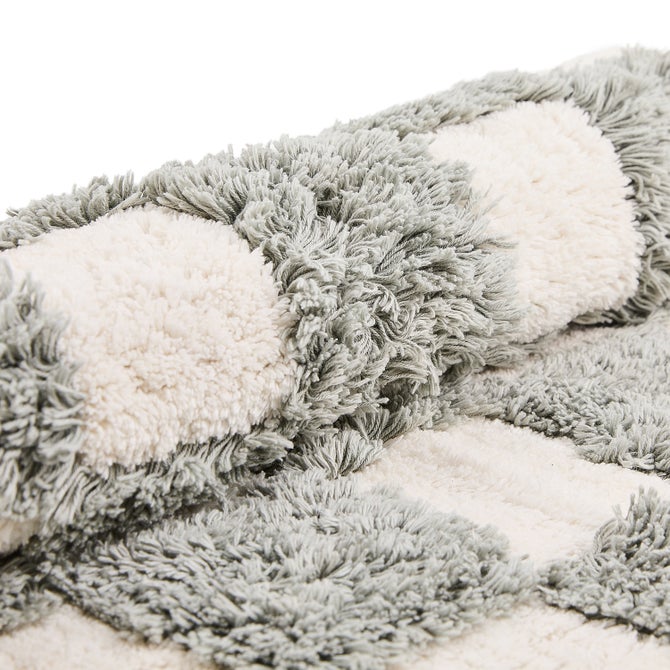 Checkerboard Grey Bath Rug image number 2