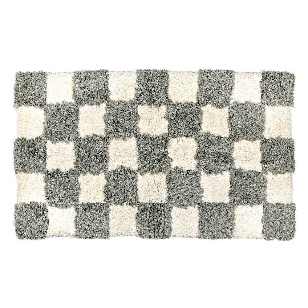 Checkerboard Black Bath Rug - Grey mackenzie-childs Panama imagen 1