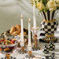 Courtly Check Small Glass Candlestick