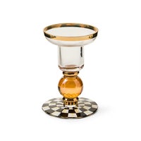 Courtly Check Small Glass Candlestick