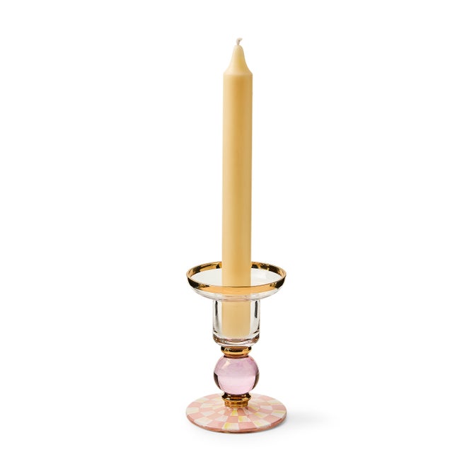 Rosy Check Small Glass Candlestick image number 1