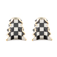 Check Tree Candle Holders, Set of 2