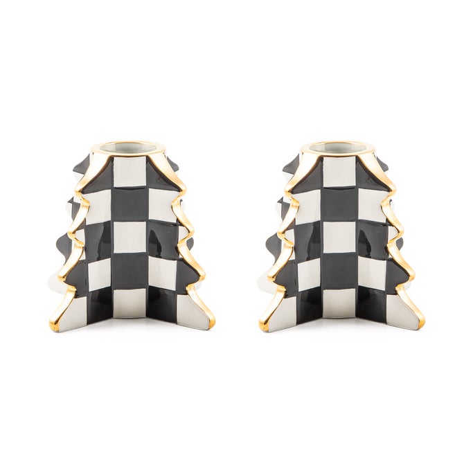 Check Tree Candle Holders, Set of 2 image number 0