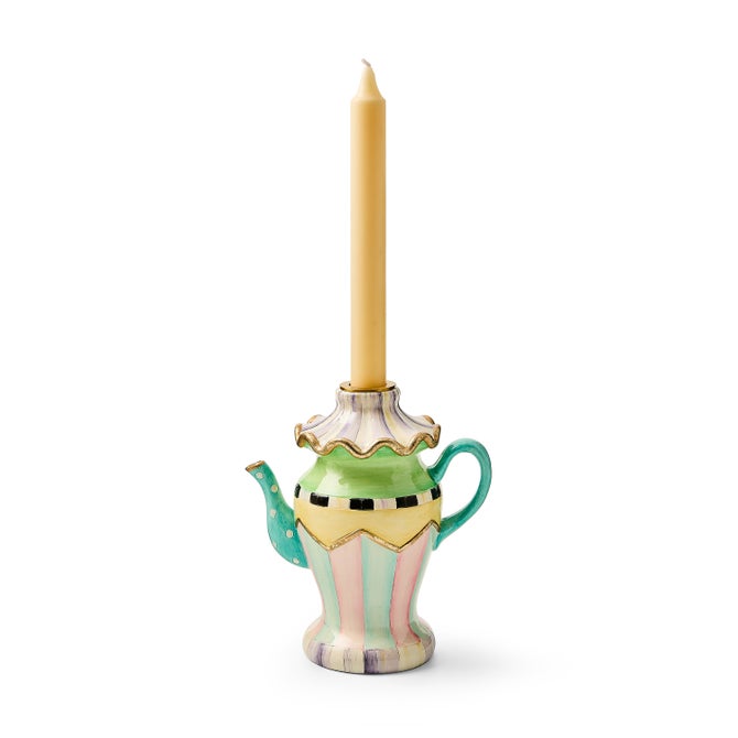 Violet Teapot Candle Holder image number 2