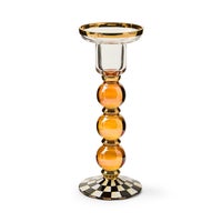 Courtly Check Large Glass Candlestick