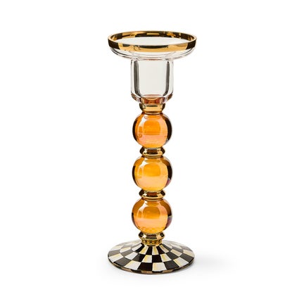 Courtly Check Large Glass Candlestick