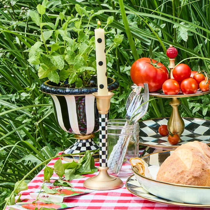 Courtly Check Medium Candlestick image number 5