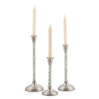 Sterling Check Medium Candlestick