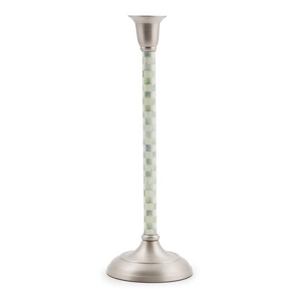 Sterling Check Large Candlestick