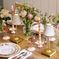 Rosy Check Butterfly Candle Holders, Set of 2