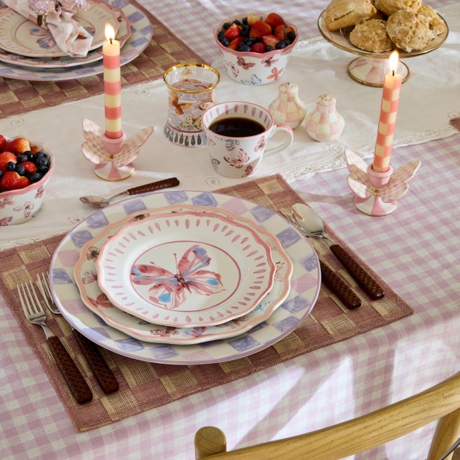 Rosy Check Butterfly Candle Holders, Set of 2 image number 4