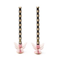Rosy Check Butterfly Candle Holders, Set of 2