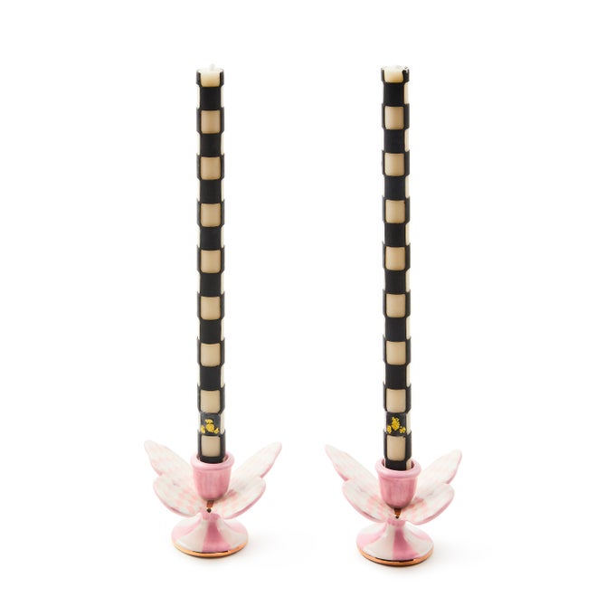 Rosy Check Butterfly Candle Holders, Set of 2 image number 1