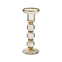 Sterling Check Large Glass Candlestick