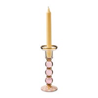 Rosy Check Large Glass Candlestick