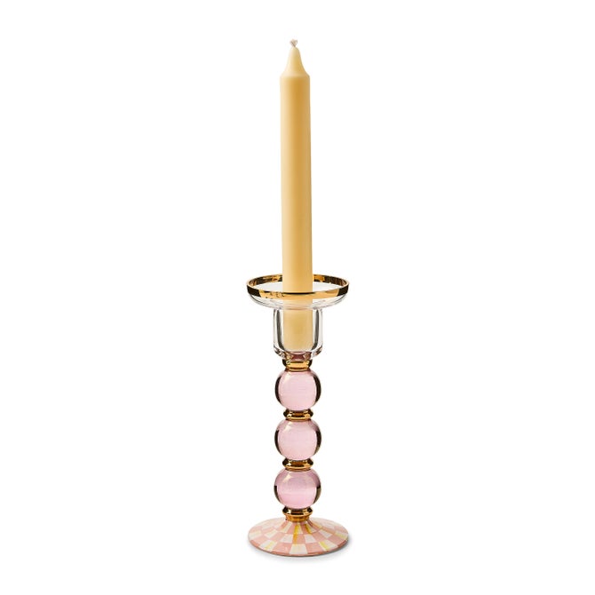Rosy Check Large Glass Candlestick image number 2