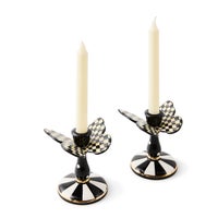 Courtly Check Tall Butterfly Candlesticks, Set of 2