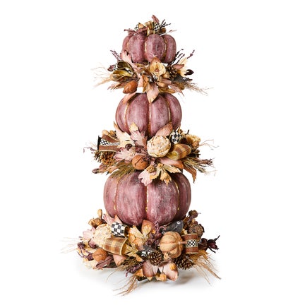 Autumnology Stacked Pumpkins Topiary